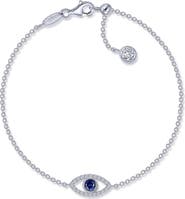 Lafonn Simulated Diamond & Lab-Created Sapphire Evil Eye Bracelet