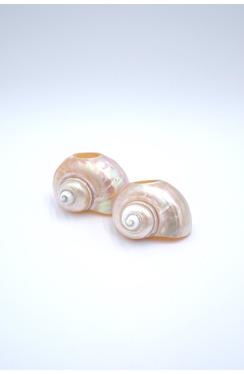 Inner Child Seashell Napkin Rings - Set of 4, Main, color, White