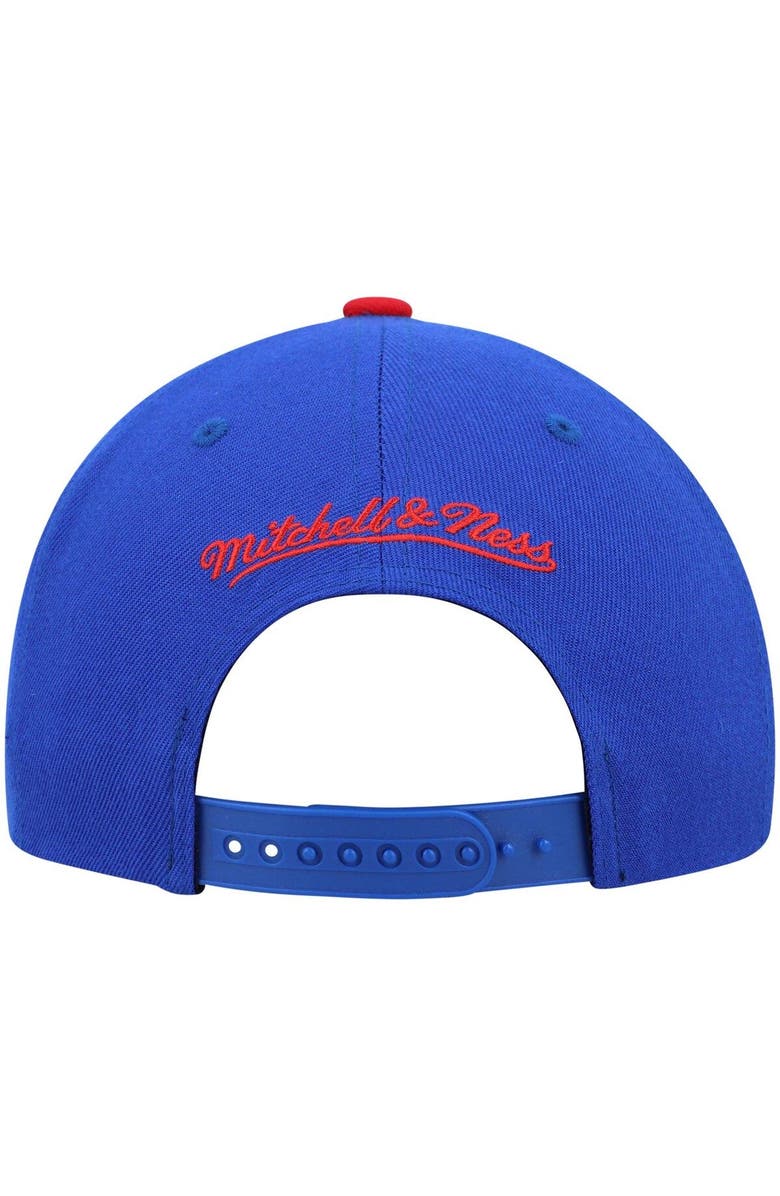 Mitchell & Ness Men's Mitchell & Ness Blue/Red Washington Bullets Hardwood Classics Team Two-Tone 2.0 Snapback Hat, Alternate, color,