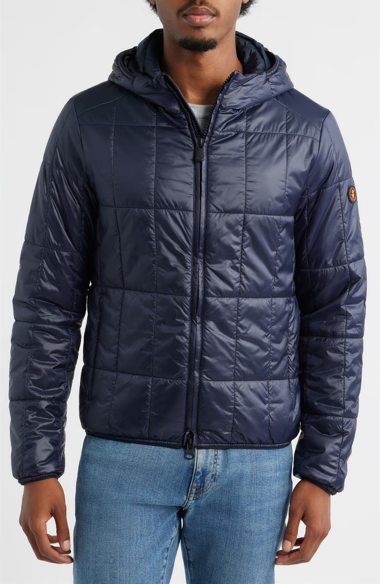 Save The Duck Floyd Water Repellent Puffer Jacket, Alternate, color, Blue Black