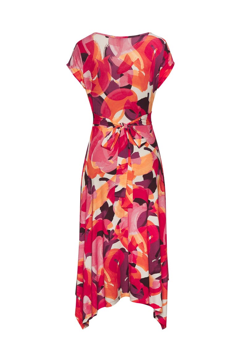 Handkerchief Hem Dress, Alternate, color, Pink-Printed