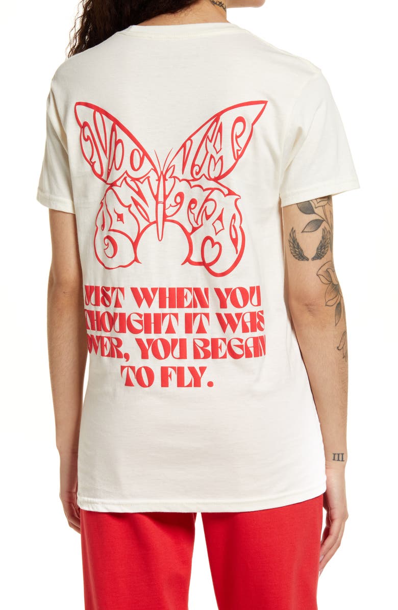 Viva La Bonita Mariposa Cotton T-Shirt, Alternate, color, 