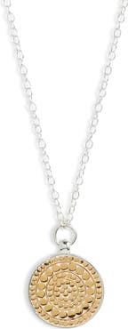 Anna Beck Reversible Two-Tone Medallion Pendant Necklace