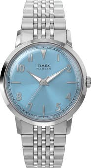 Timex® Marlin Stainless Steel Bracelet Watch, 34mm
