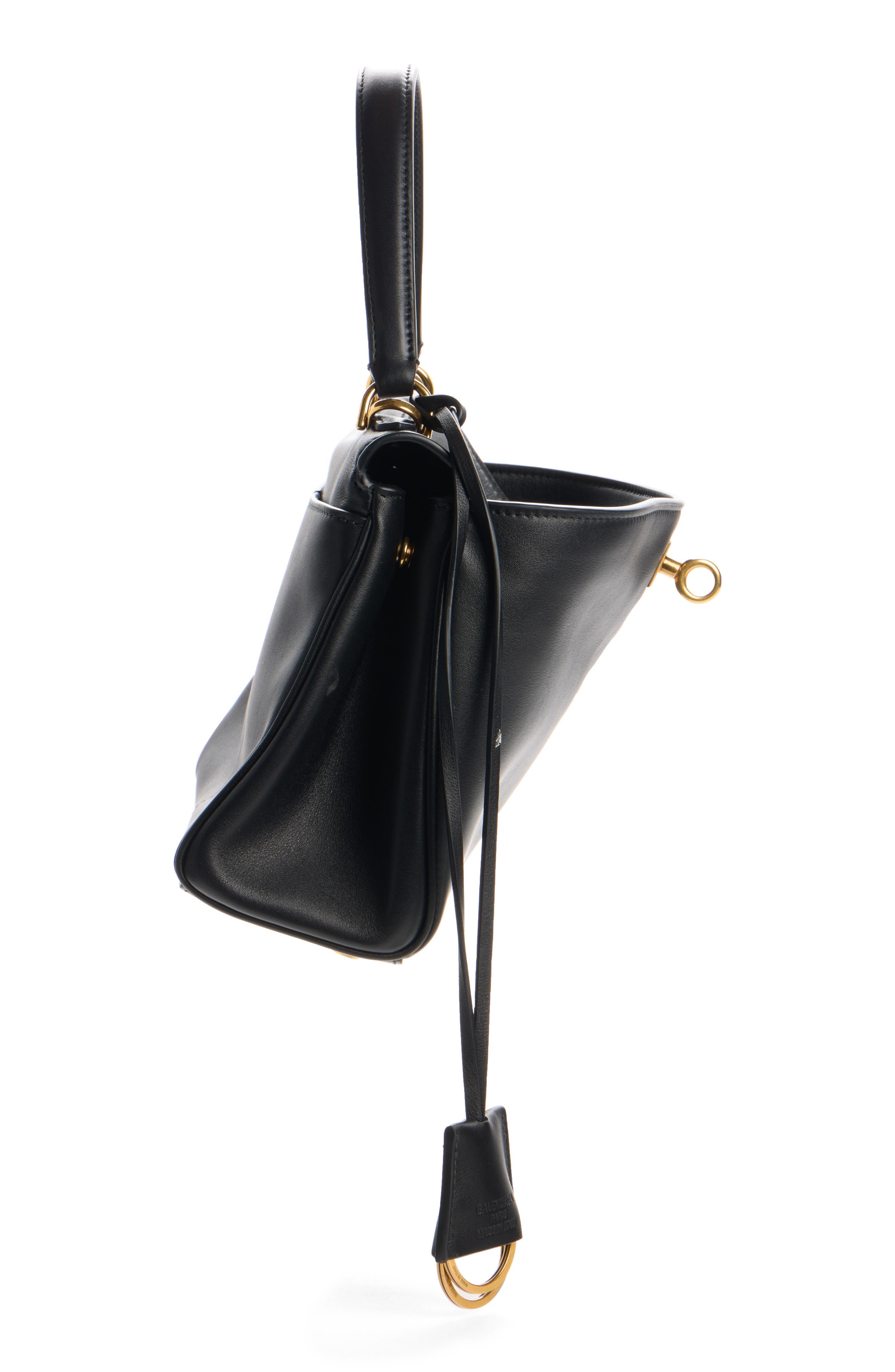 Balenciaga Small Rodeo Leather Handbag, Alternate, color, 1000 Black