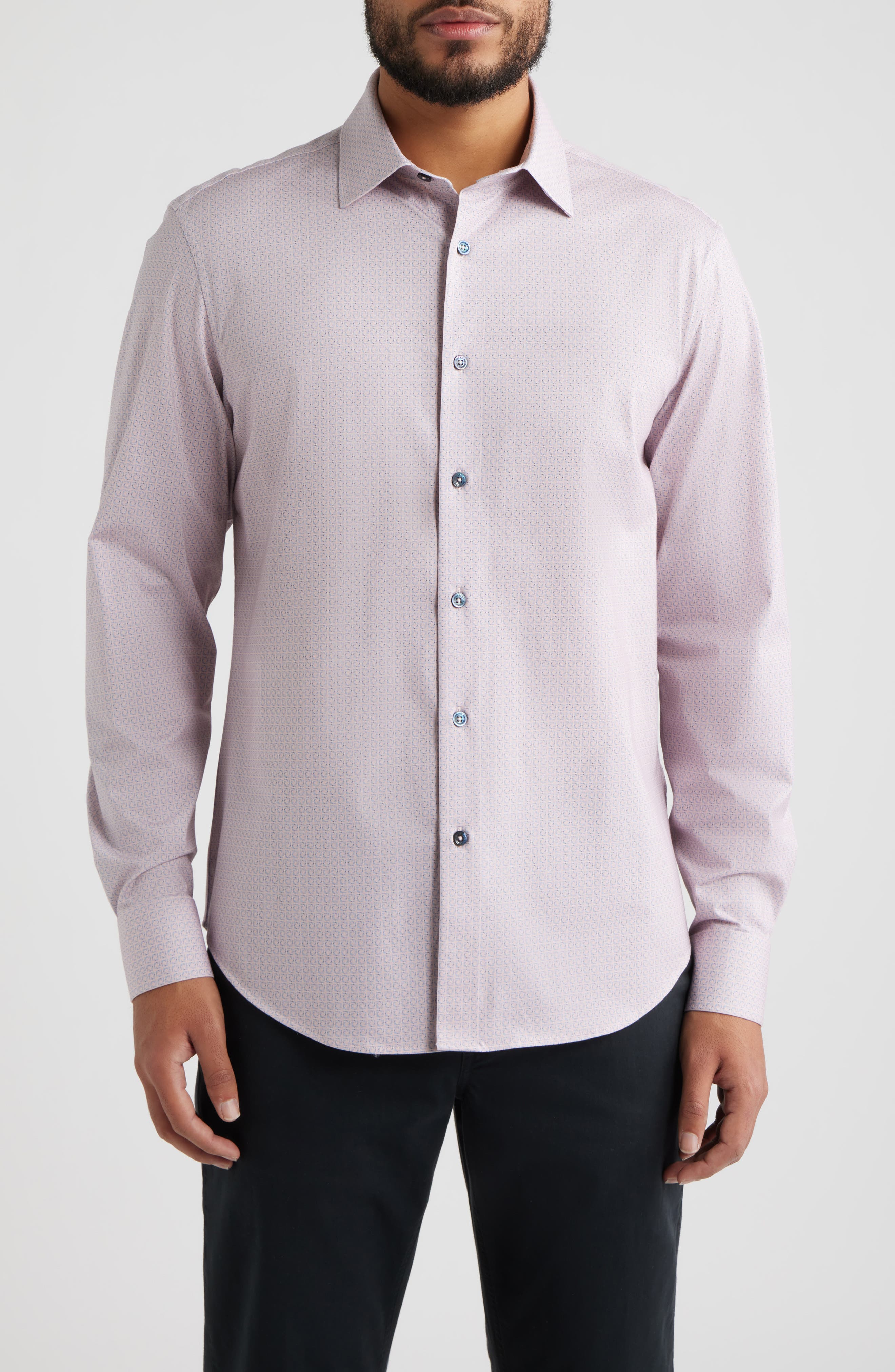James OoohCotton Geometric Print Button-Up Shirt