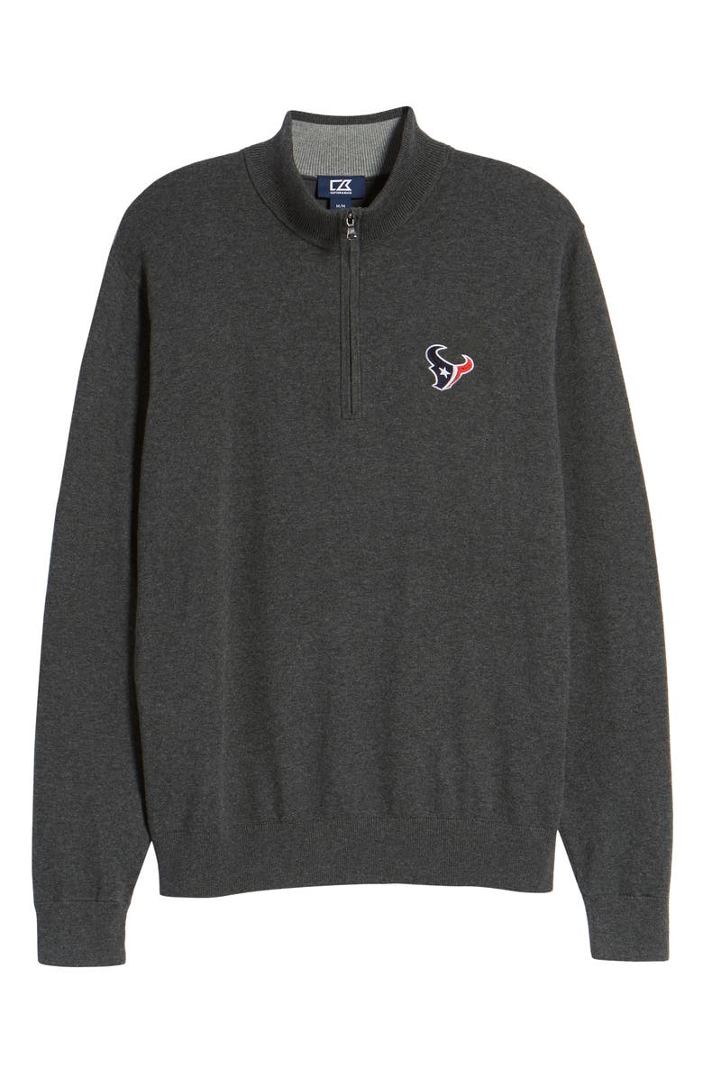 Cutter & Buck Houston Texans - Lakemont Regular Fit Quarter Zip Sweater, Alternate, color, 