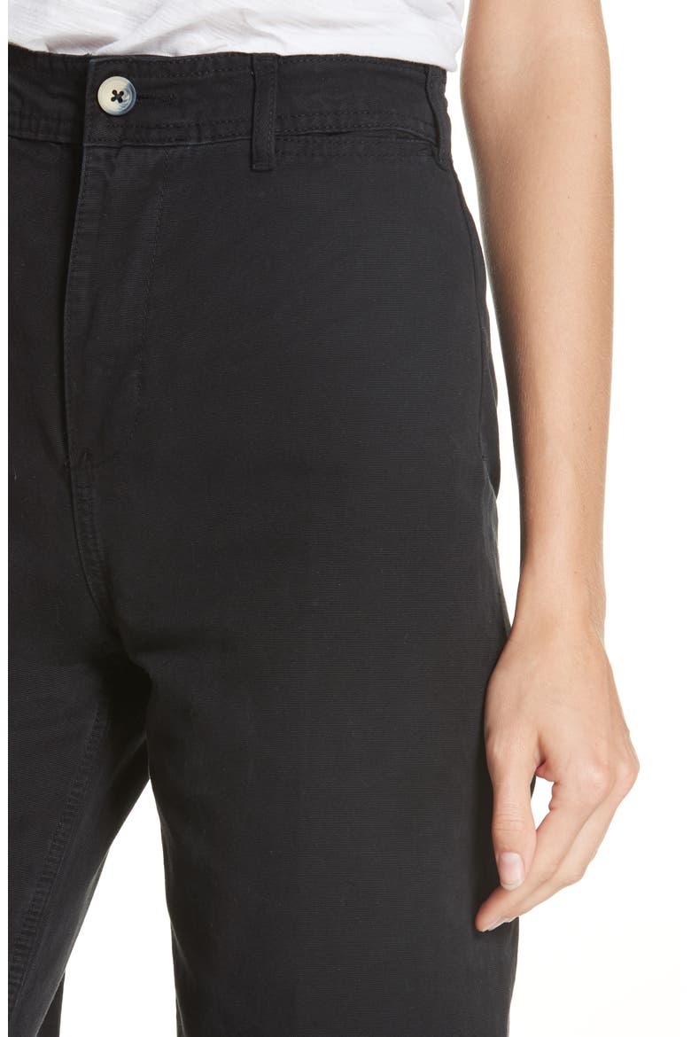 We the Free by Free People Patti Crop Cotton Pants, Alternate, color, BLACK