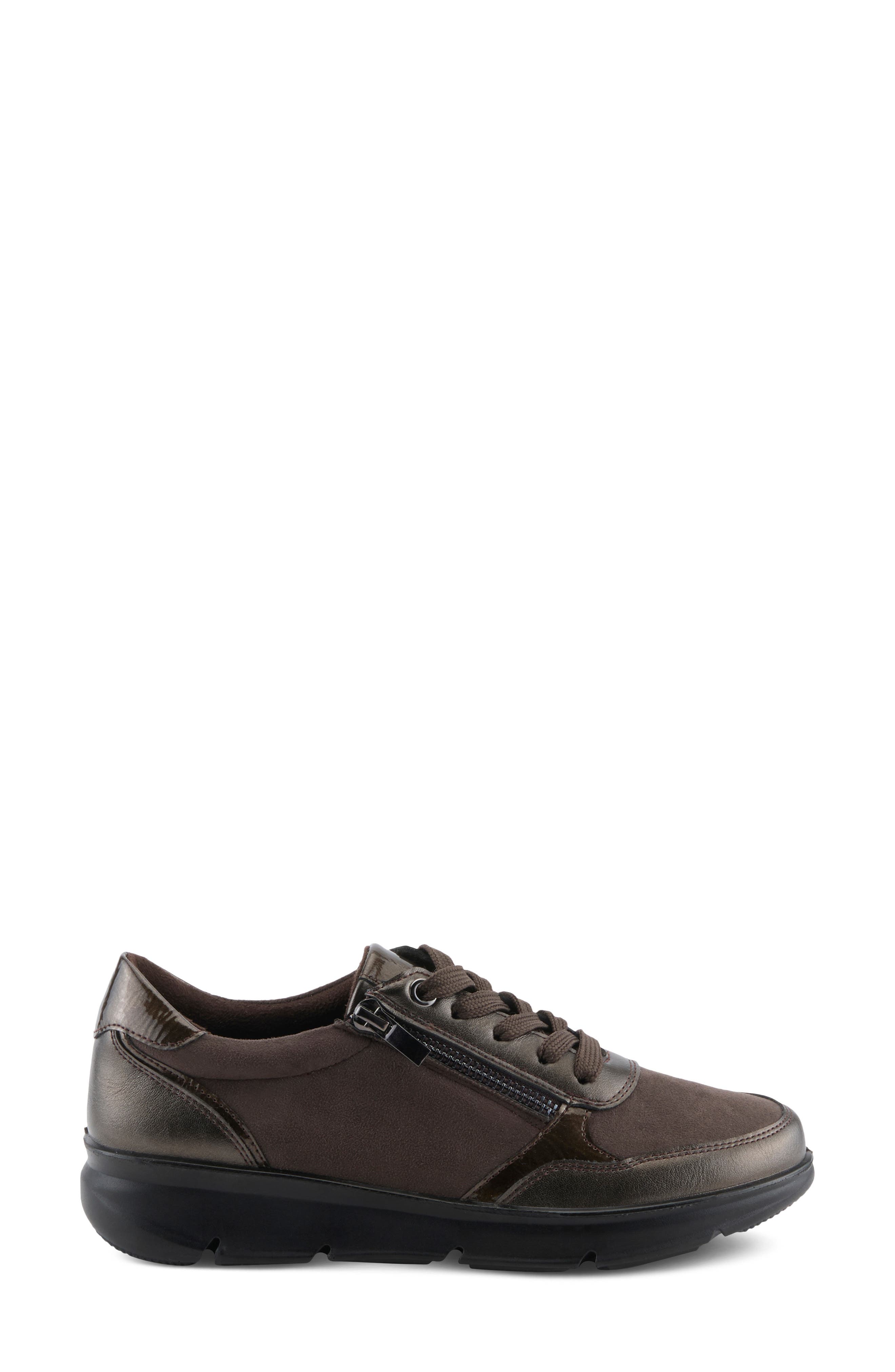 Lacona Faux Leather Sneaker, Alternate, color, BRONZE