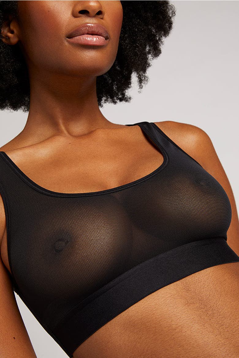 Sieve Bra Top, Alternate, color, Black