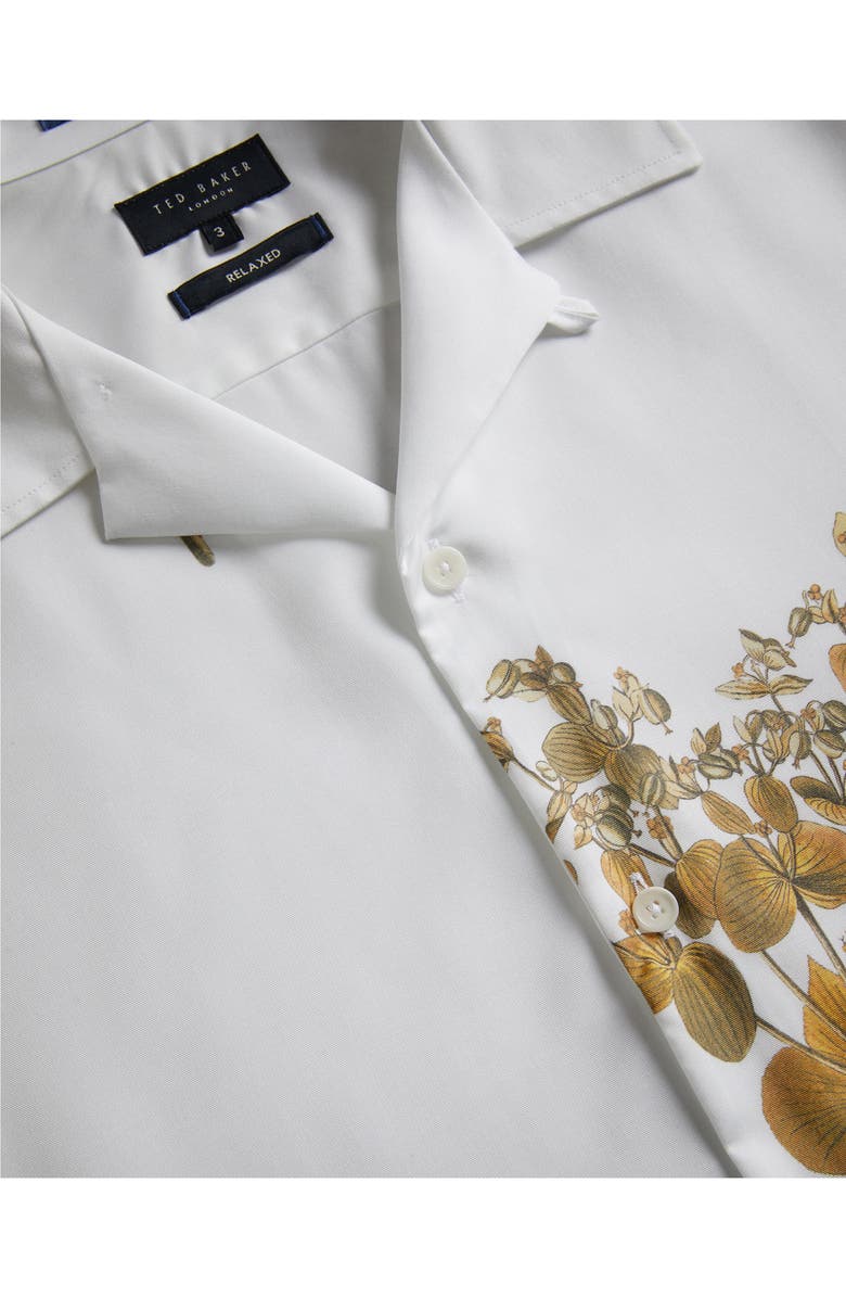 Ted Baker London Bedmon Floral Short Sleeve Button-Up Shirt, Alternate, color, 
