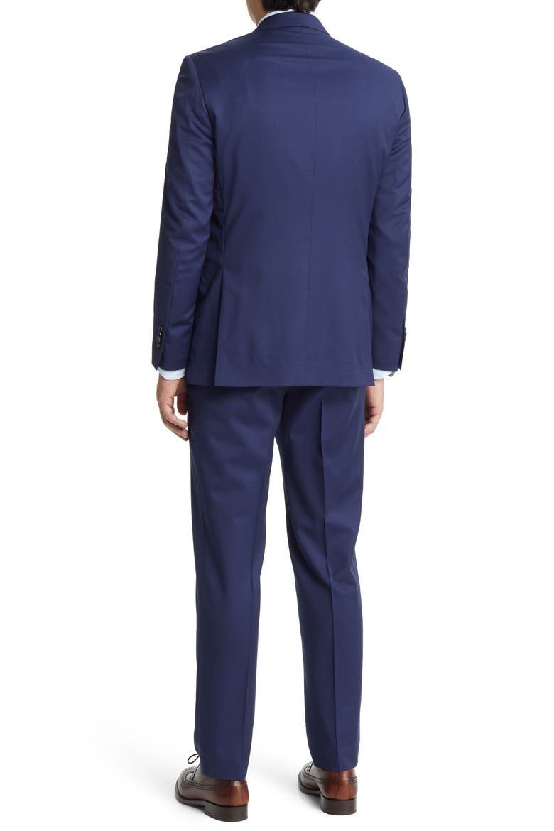 Tailored Fit Wool Suit, Alternate, color, BLUE