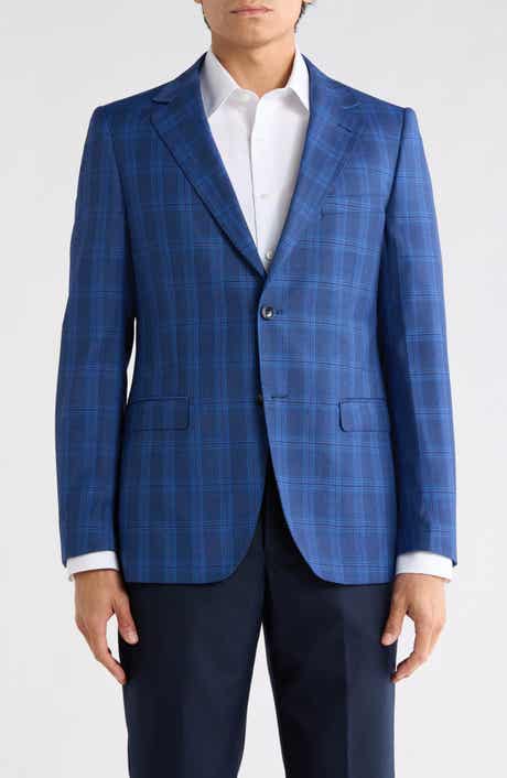 ZANETTI Trim Fit Plaid Sport Coat