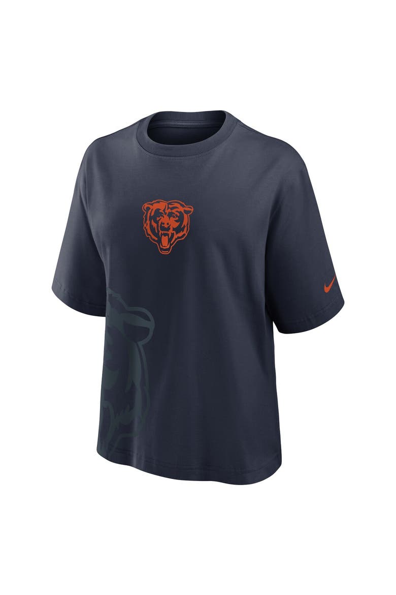 Women's Nike Navy Chicago Bears Boxy T-Shirt, Alternate, color, Navy