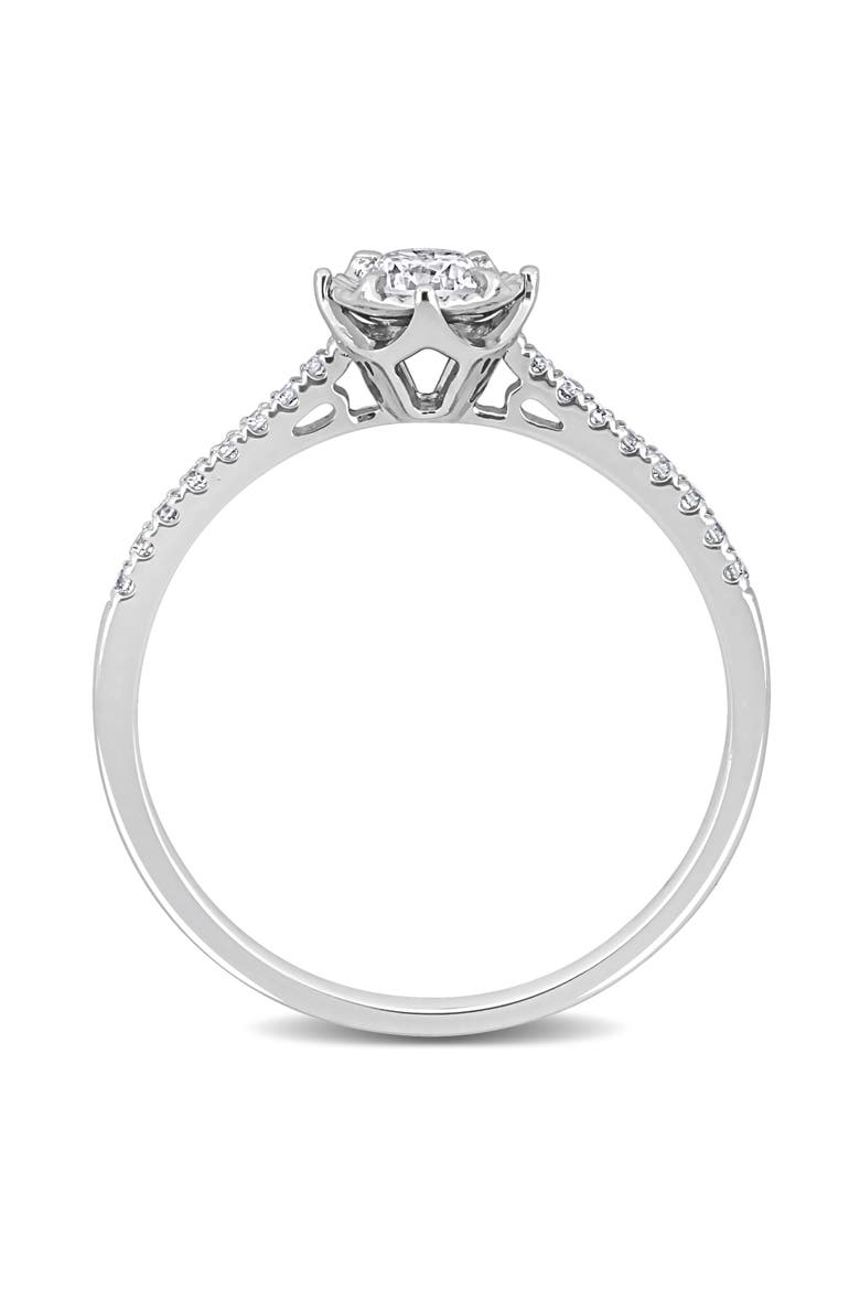 Lab-Grown Diamond Engagement Ring 14k White Gold, Alternate, color, White Gold