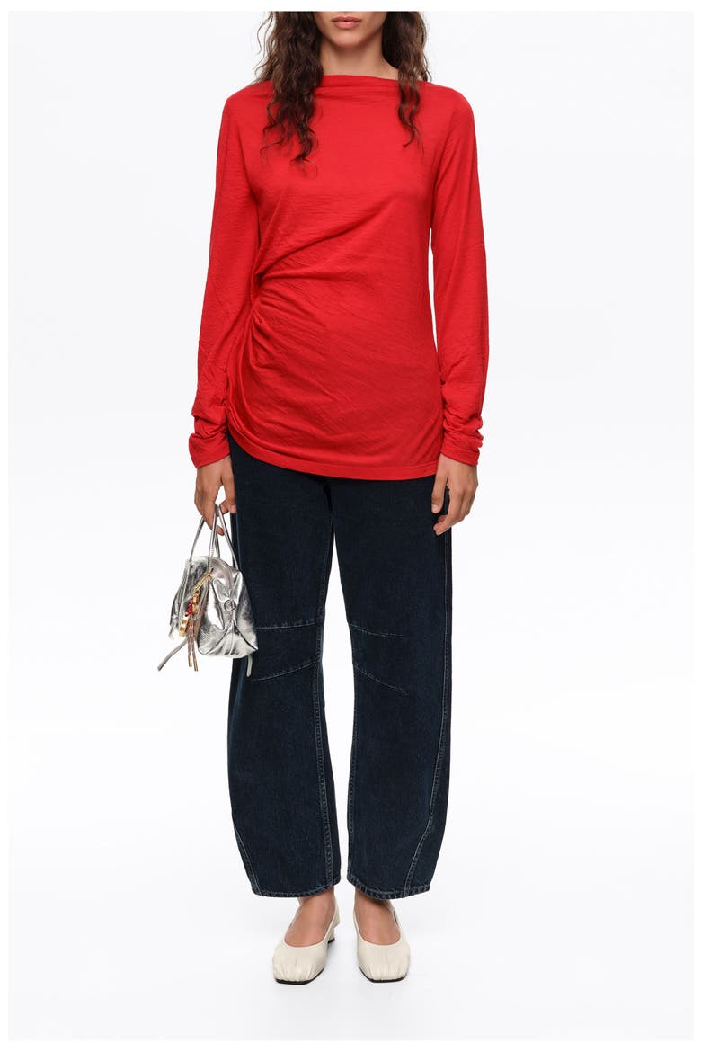 Wool Knot T-shirt, Alternate, color, RED