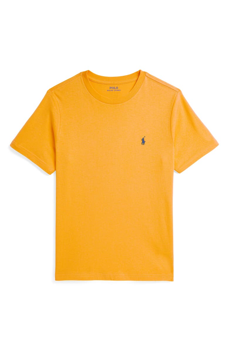Polo Ralph Lauren Kids' Short Sleeve Cotton Jersey T-Shirt, Main, color, Gold Bugle