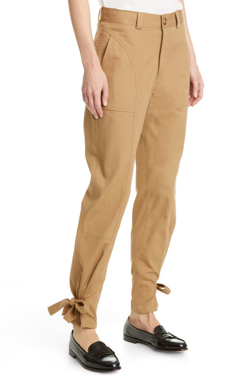 TRAVE Darcy Cinch Ankle Twill Trousers, Alternate, color, 