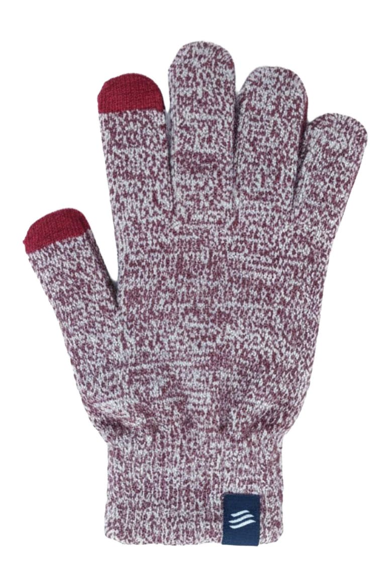 The Merino Wool Mountain and Marled Knit Glove 2-pack, Alternate, color, Burgundy