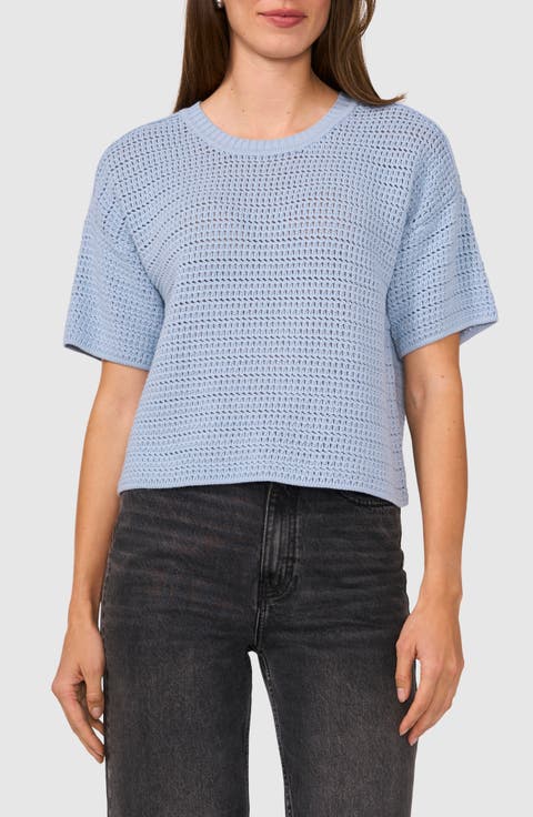 Cotton Short Sleeve Sweater