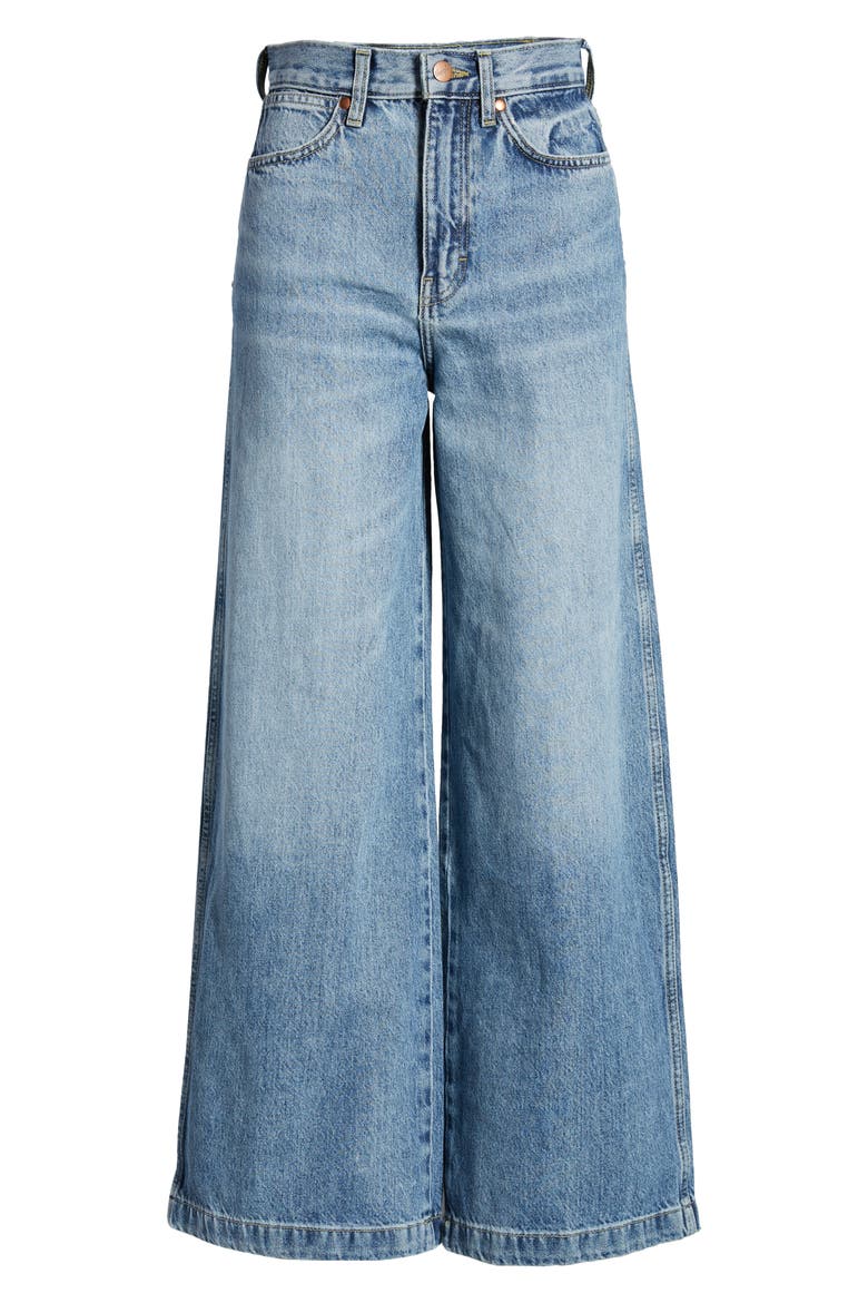 High Waist Wide Leg Jeans, Alternate, color, SUNNY
