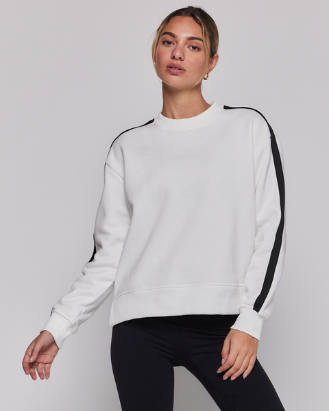 Womens white fleece sweatshirt sale