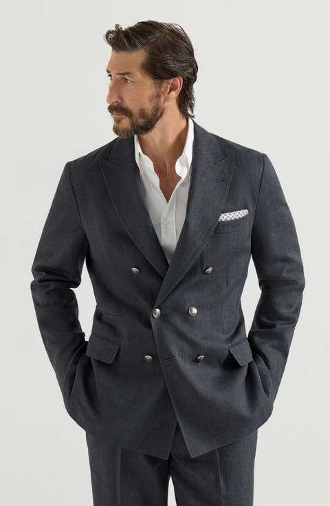 Chevron deconstructed blazer