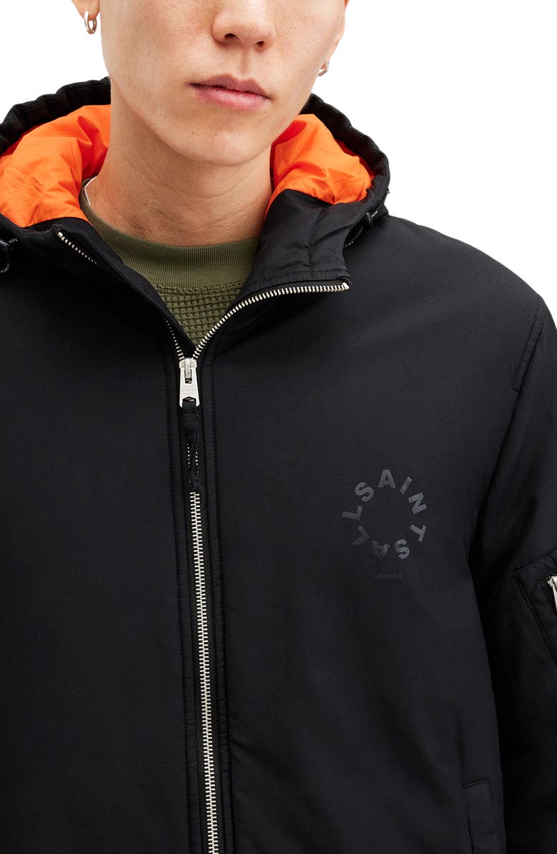 AllSaints Rockpile Cotton Blend Jacket, Alternate, color, Black