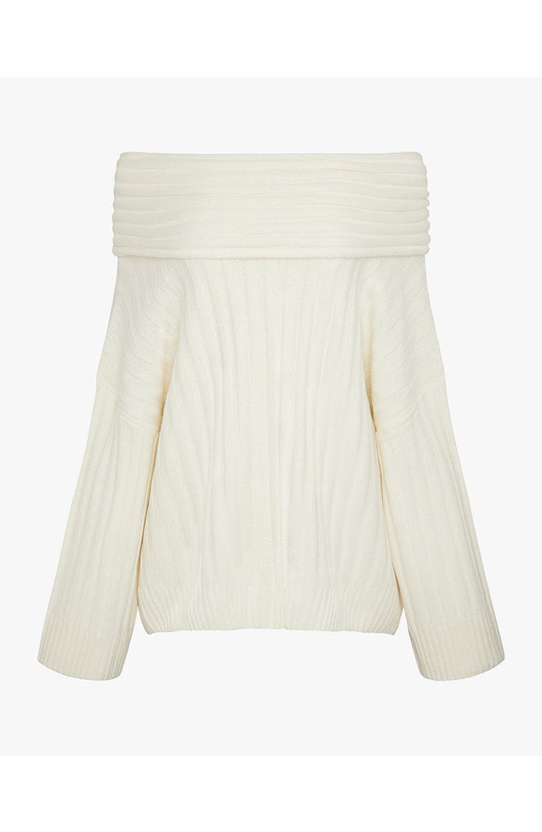 WeWoreWhat Oversized Off Shoulder Sweater, Alternate, color, Ivory