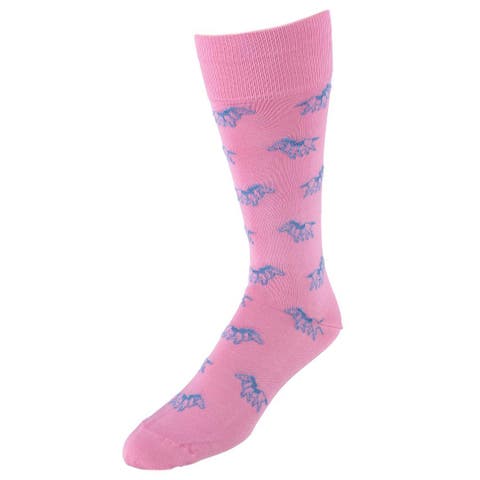 The Winner Jockey and Horse Novelty Mid Calf Mercerized Cotton Sock (1 Pair)
