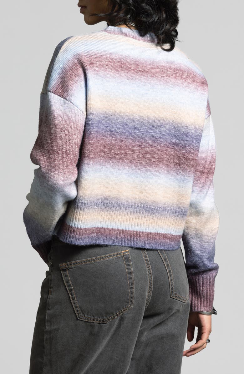 WEEKEND LOS ANGELES Ravi Ombré Stripe Crop Sweater, Alternate, color, 