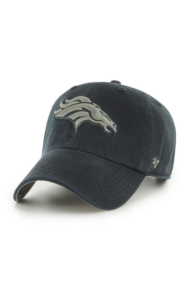 '47 Men's '47 Black Denver Broncos Ballpark Clean Up Adjustable Hat, Main, color,