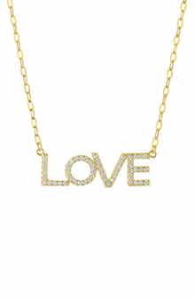 FZN Cubic Zirconia Love Pendant Necklace