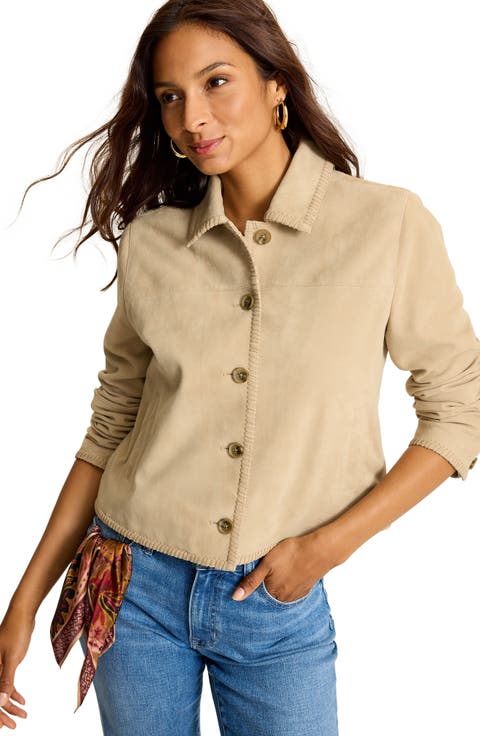 Whipstitched Suede Jacket