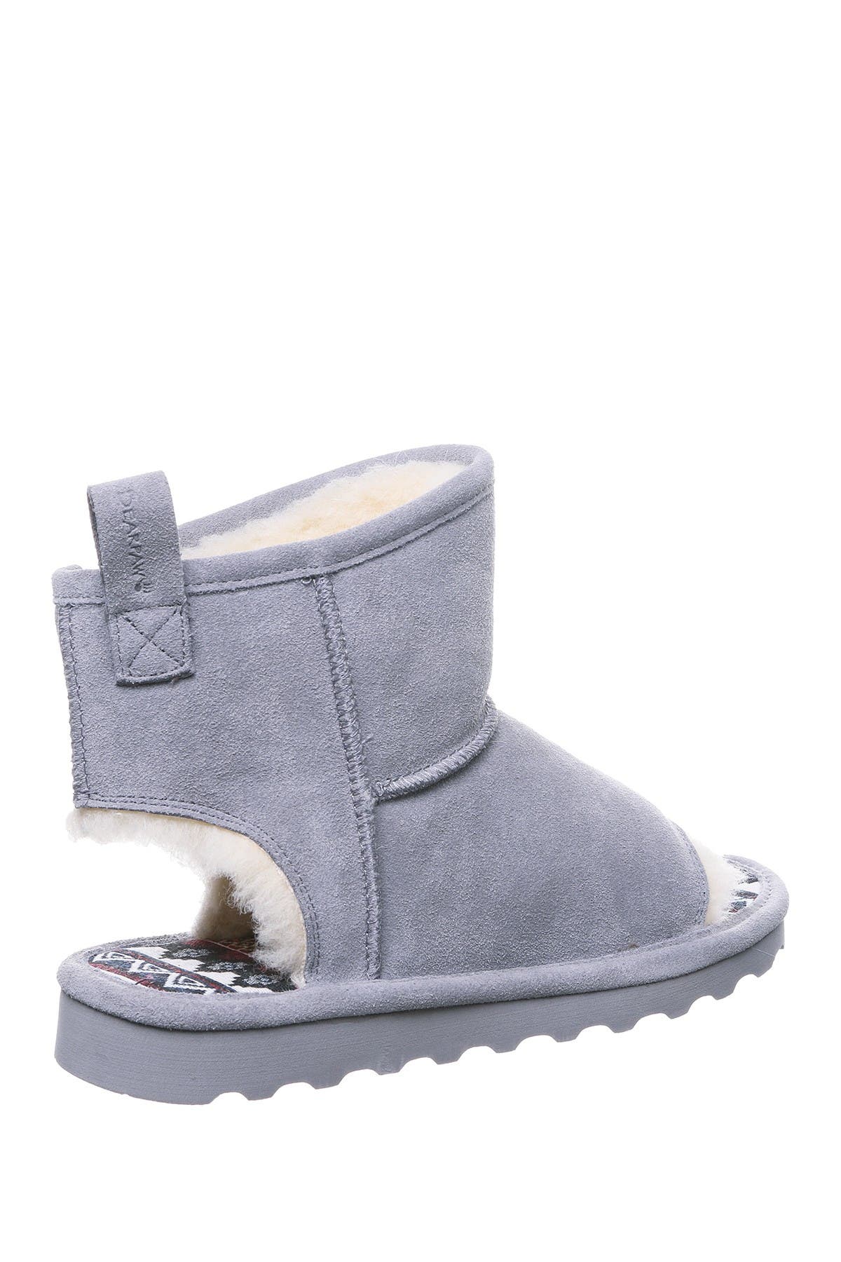 BEARPAW Molly Suede Faux Fur Trim Slipper Boot, Alternate, color, 