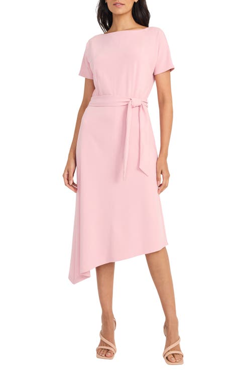 Asymmetric Hem Midi Dress