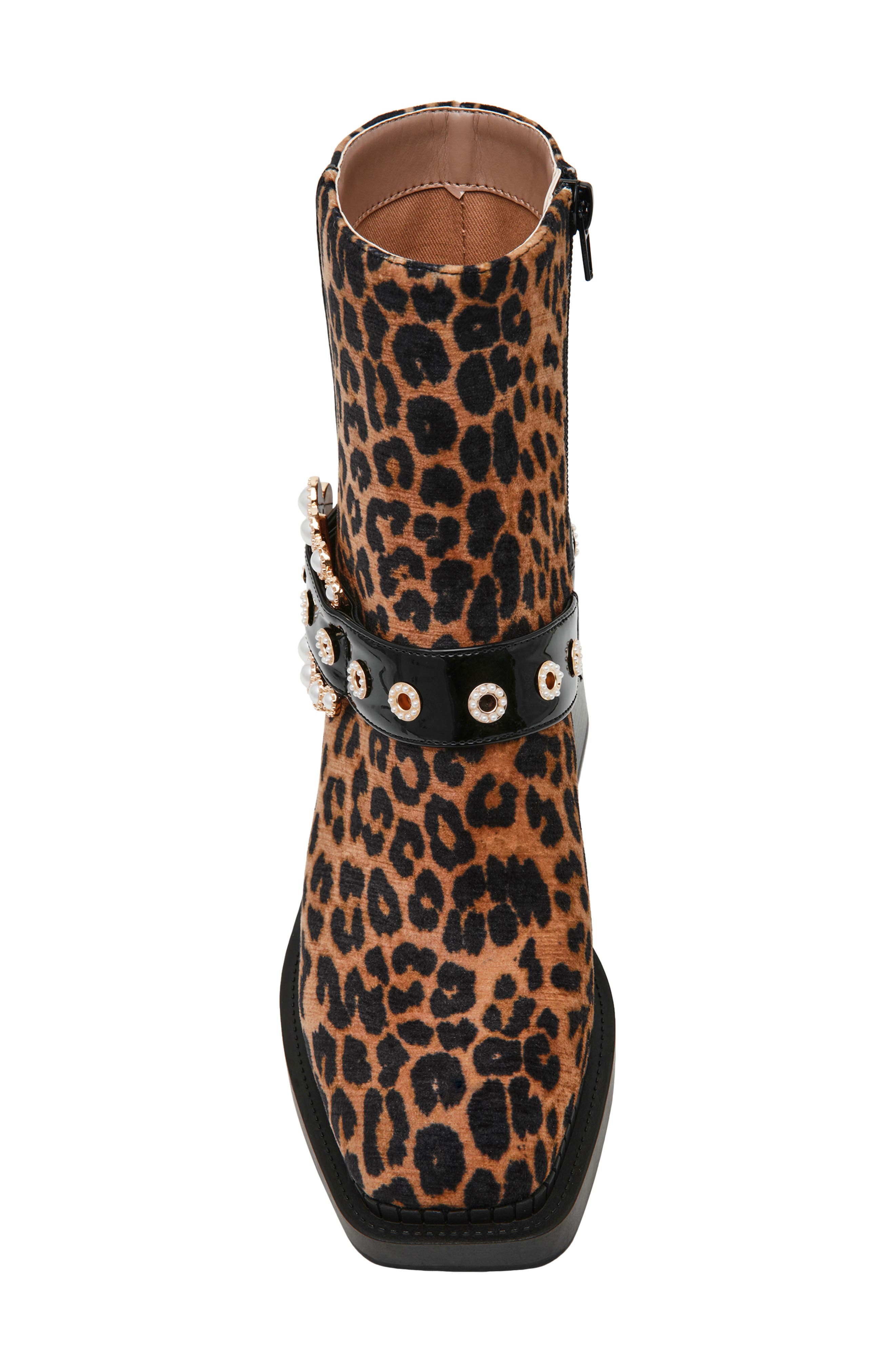 Asher Lace Bootie, Alternate, color, LEOPARD