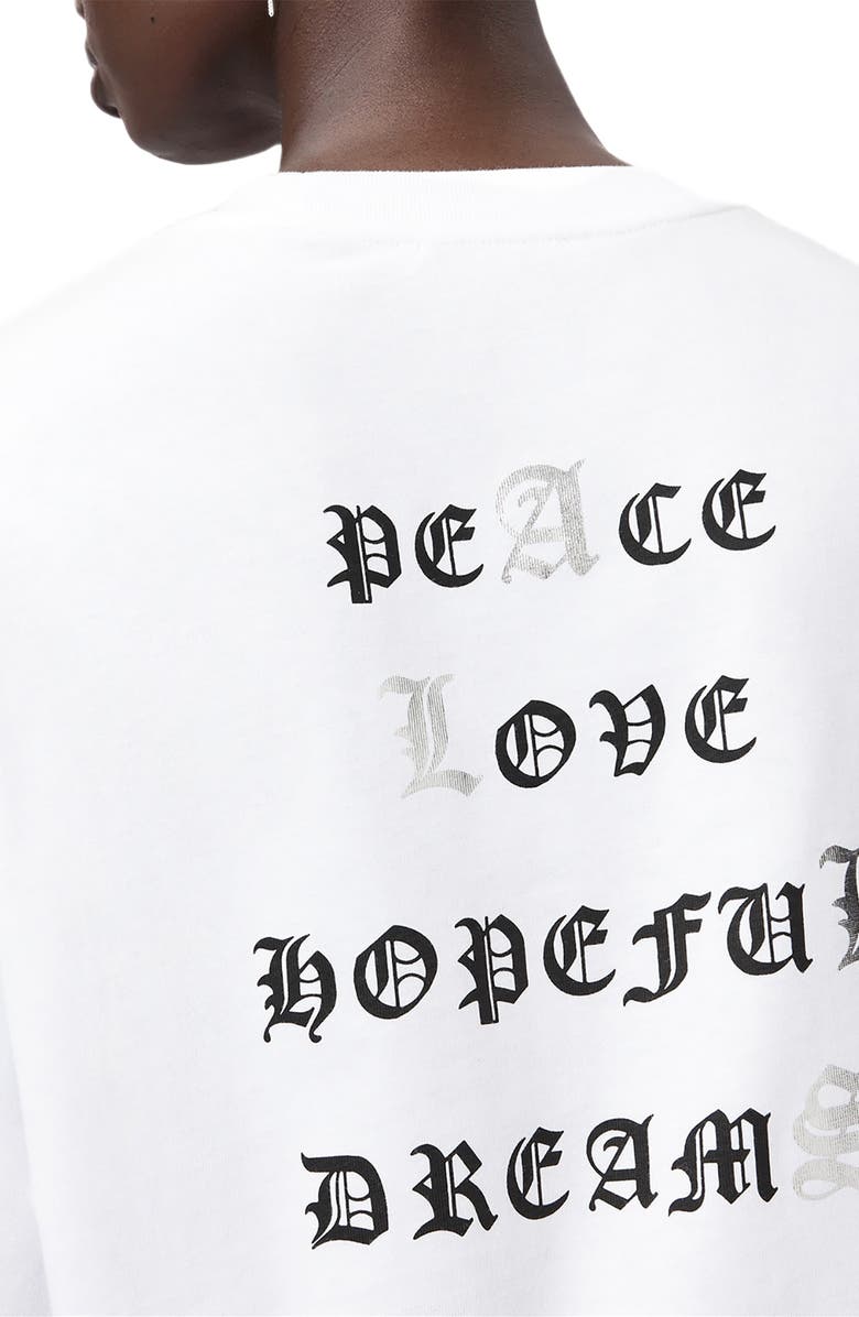 AllSaints Vision Amelie Graphic T-Shirt, Alternate, color, Optic White