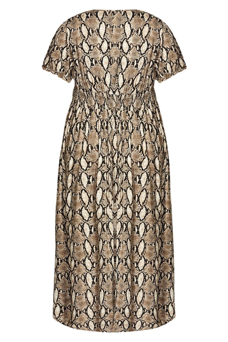 Kuta Print Maxi Dress, Alternate, color, SNAKE
