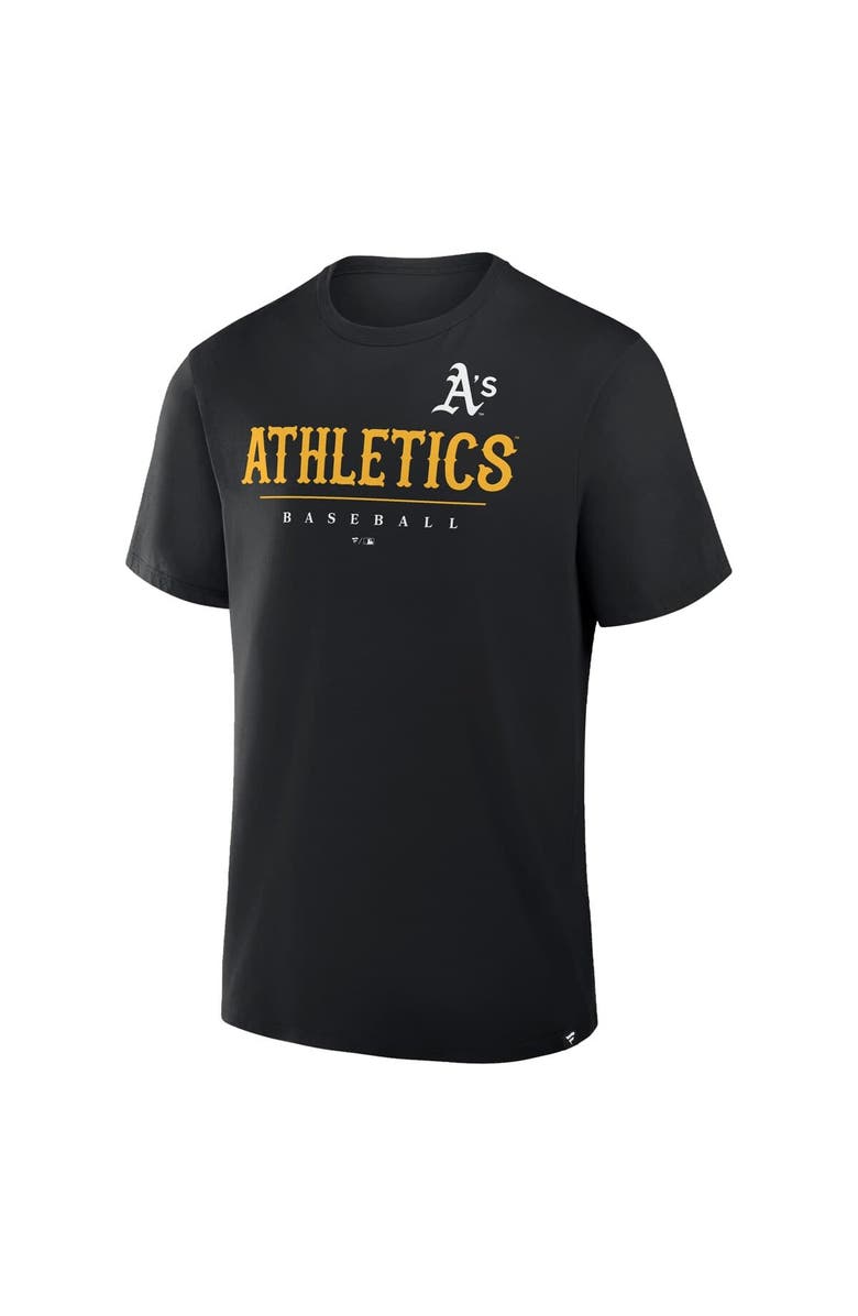 FANATICS Men's Fanatics Black Athletics Color Pop Legacy Clubhouse T-Shirt, Alternate, color, Black