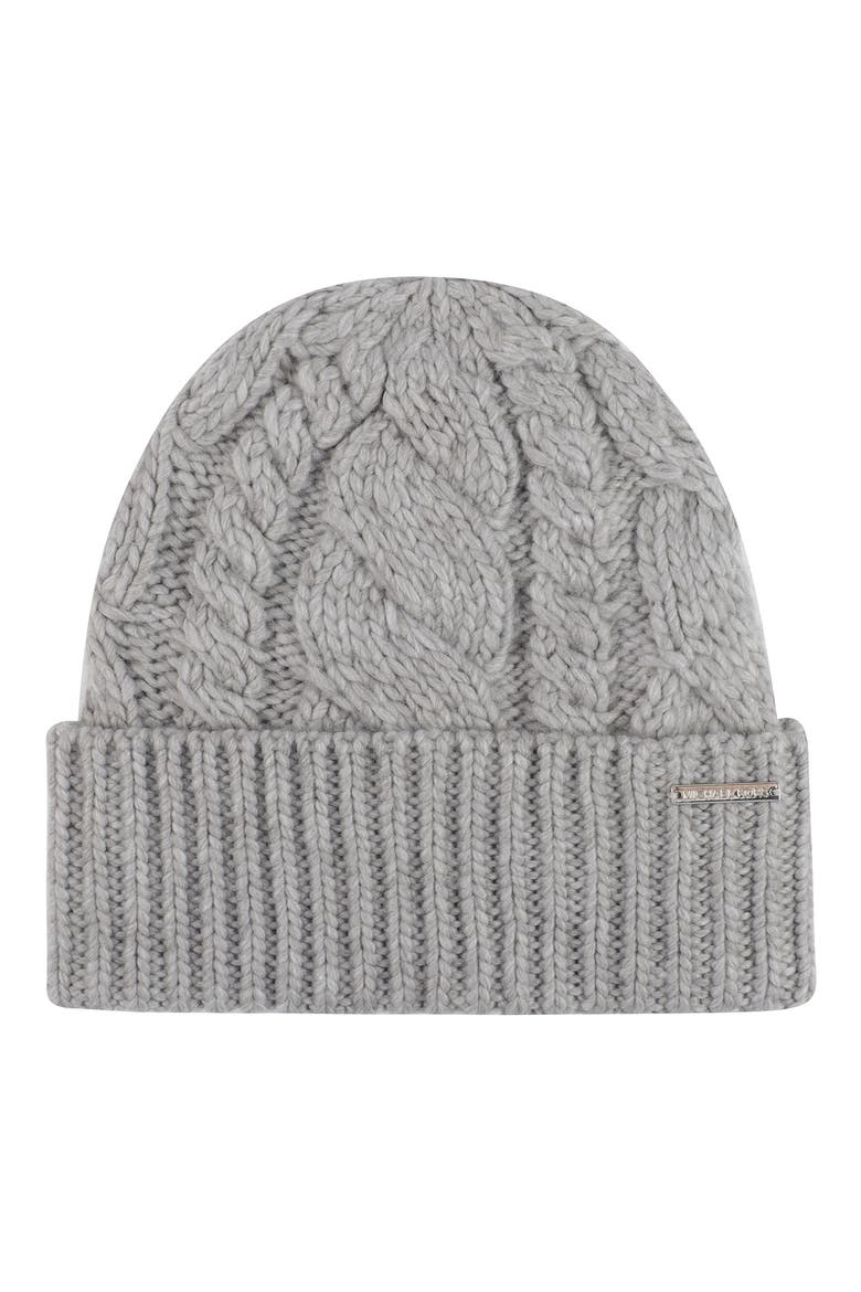 Quintessential Cable Knit Beanie, Main, color, PEARL HEATHER
