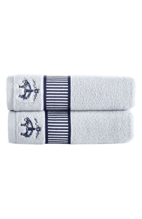 Fancy Border 2-Pack Turkish Cotton Washcloths