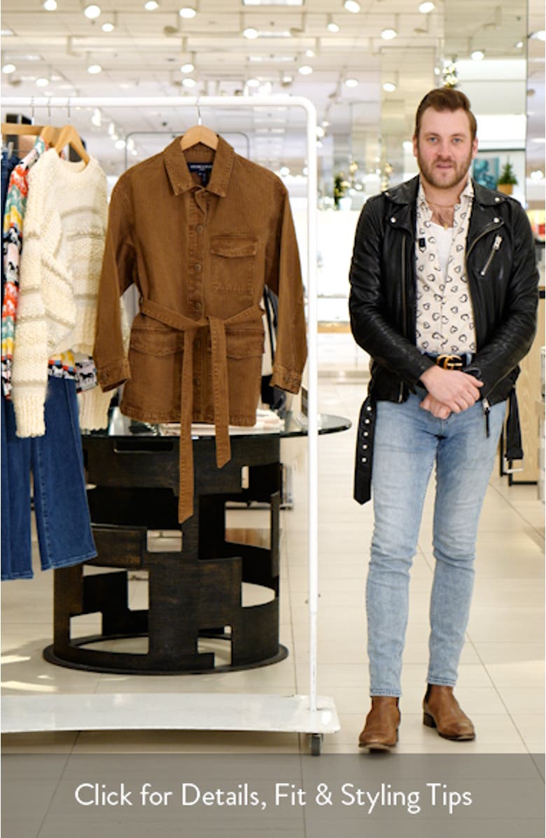 Ramone Tie Waist Twill Chore Jacket, sales video thumbnail