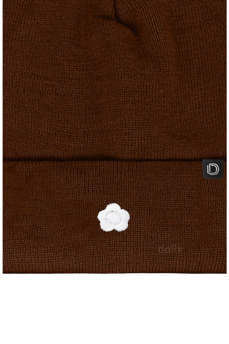 Lil Flower Beanie Cap, Alternate, color, Brown