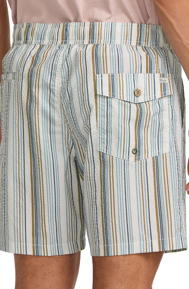 RVCA Exotica Stripe Seersucker Drawstring Shorts, Alternate, color, 
