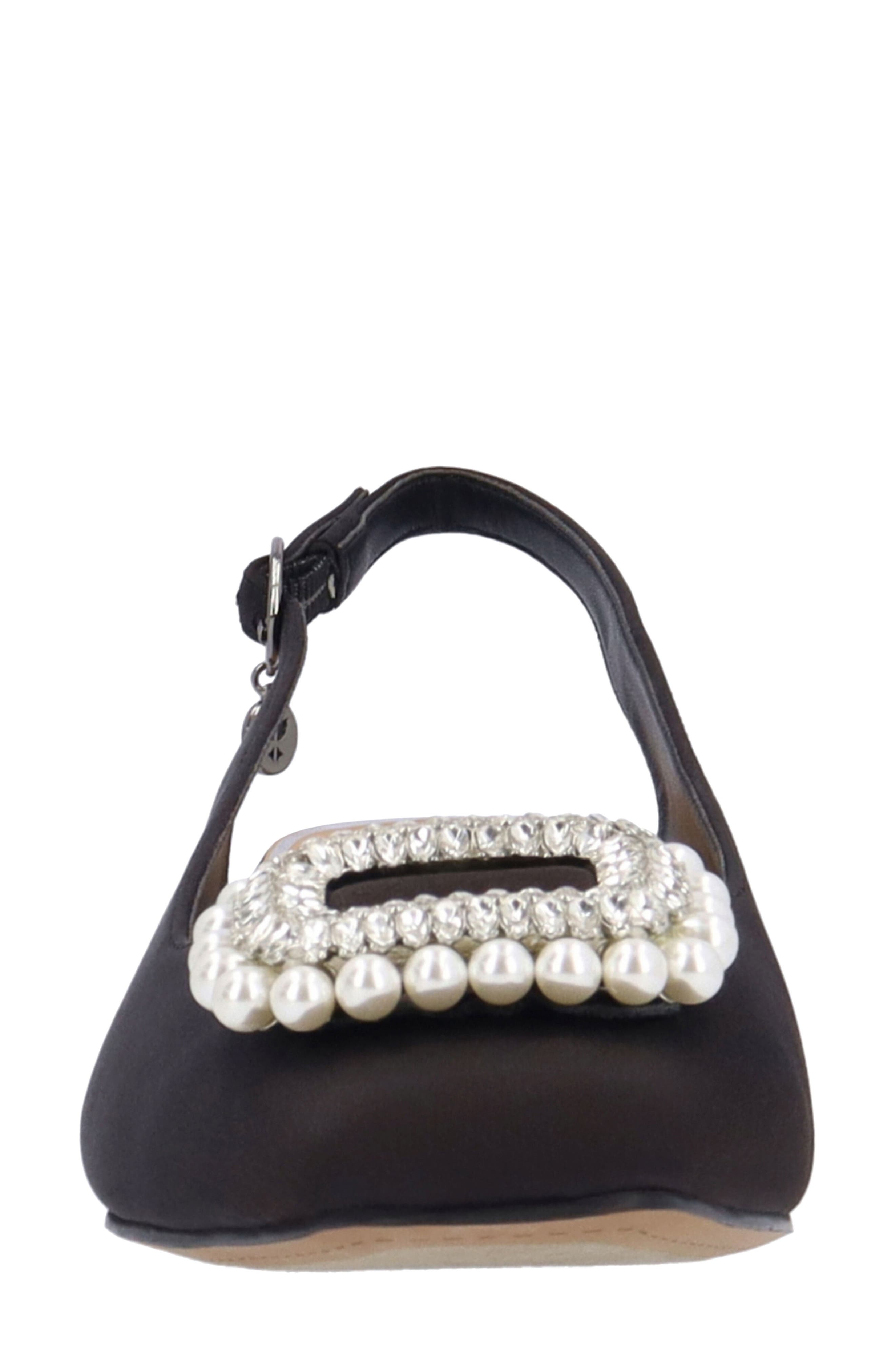 J. Reneé Eudora Embellished Slingback Pump, Alternate, color, Black