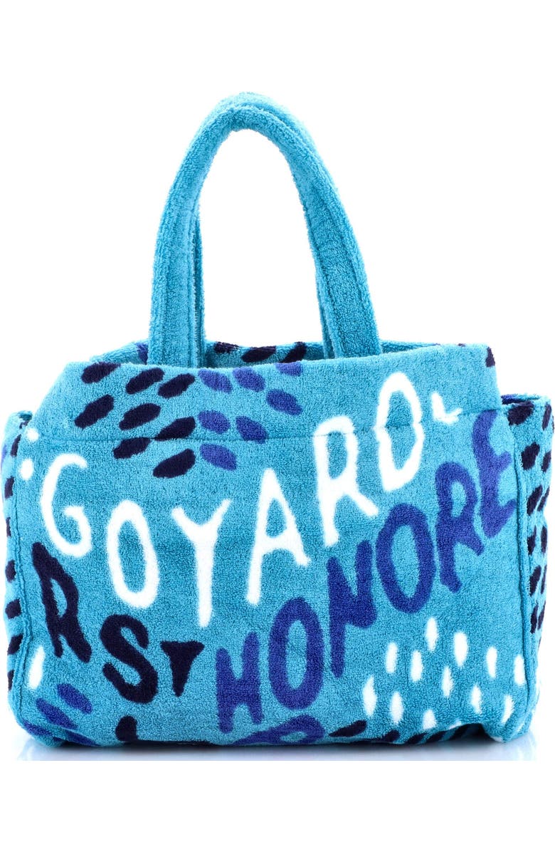 Pre-Owned Goyard Eponge Bag Printed Terry Cloth PM, Main, color, Blue