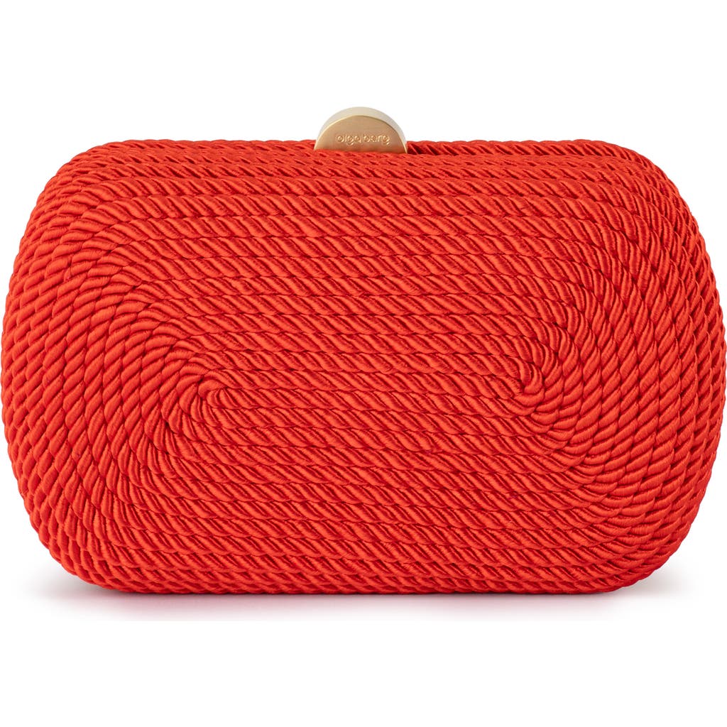 Olga Berg Martina Rope Clutch In Red