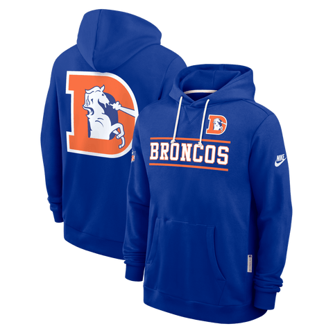 Men's Nike Royal Denver Broncos Alt Sideline Standard Issue Dri-FIT Hoodie