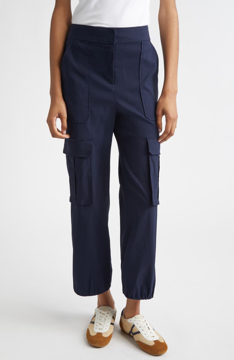 Veronica Beard Dari Crop Cargo Pants, Main, color, Navy
